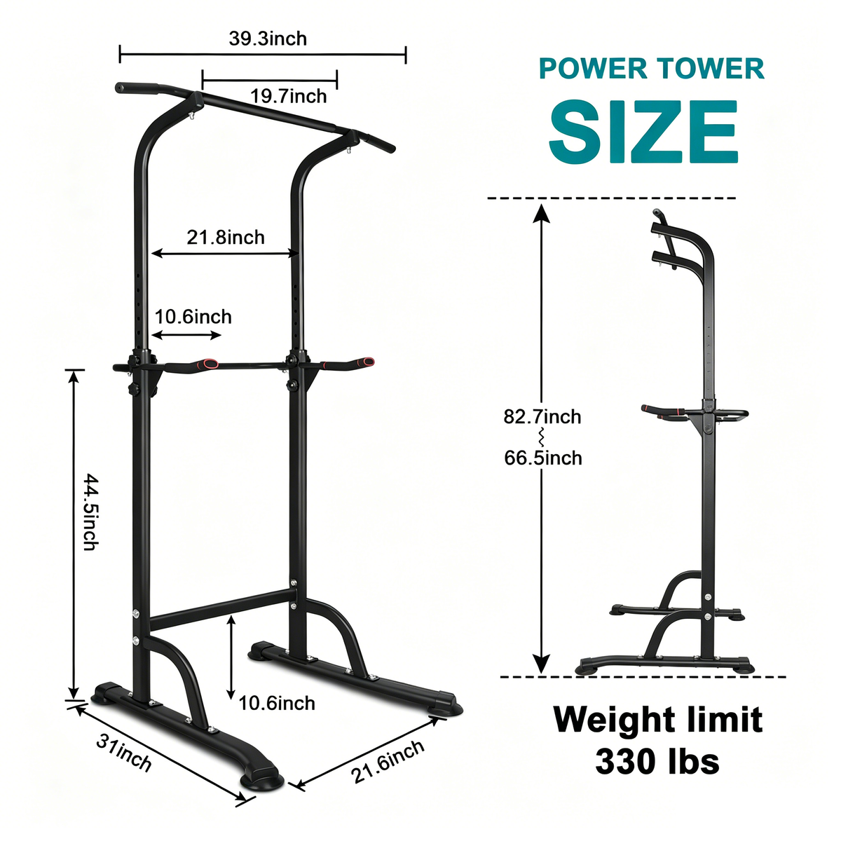 Sport Power Tower Workout Dip Station